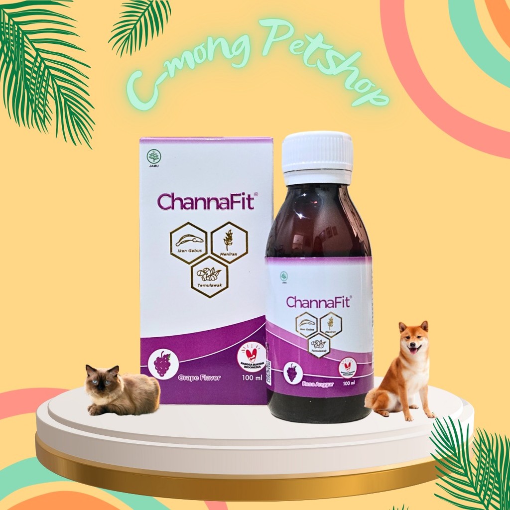 Channa Fit 100ml Ekstrak Ikan Gabus Albumin / Immune Booster / Penambah Nafsu Makan Kucing & Anjing