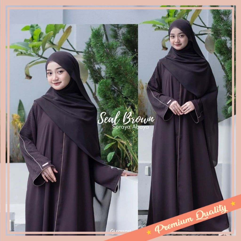 Abaya Anak Perempuan Remaja Tanggung Usia Anak 12 13 14 15 16 17 Tahun Soraya Abaya Bahan Wolfis Mix