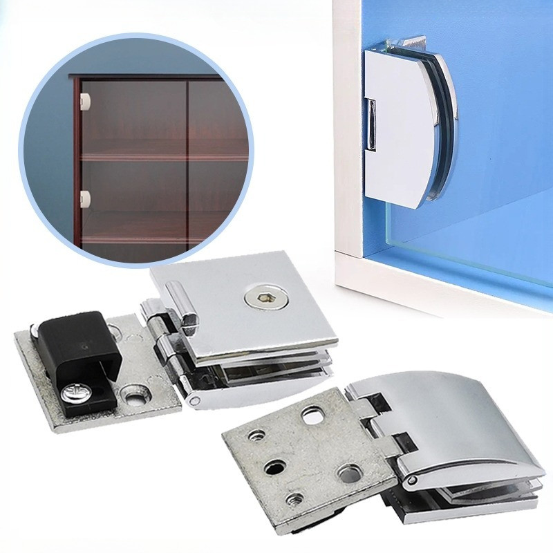 Engsel Jepit Pintu Lemari Kaca 90 Derajat Engsel Kaca Showcase Samping Hinge Glass Cabinet