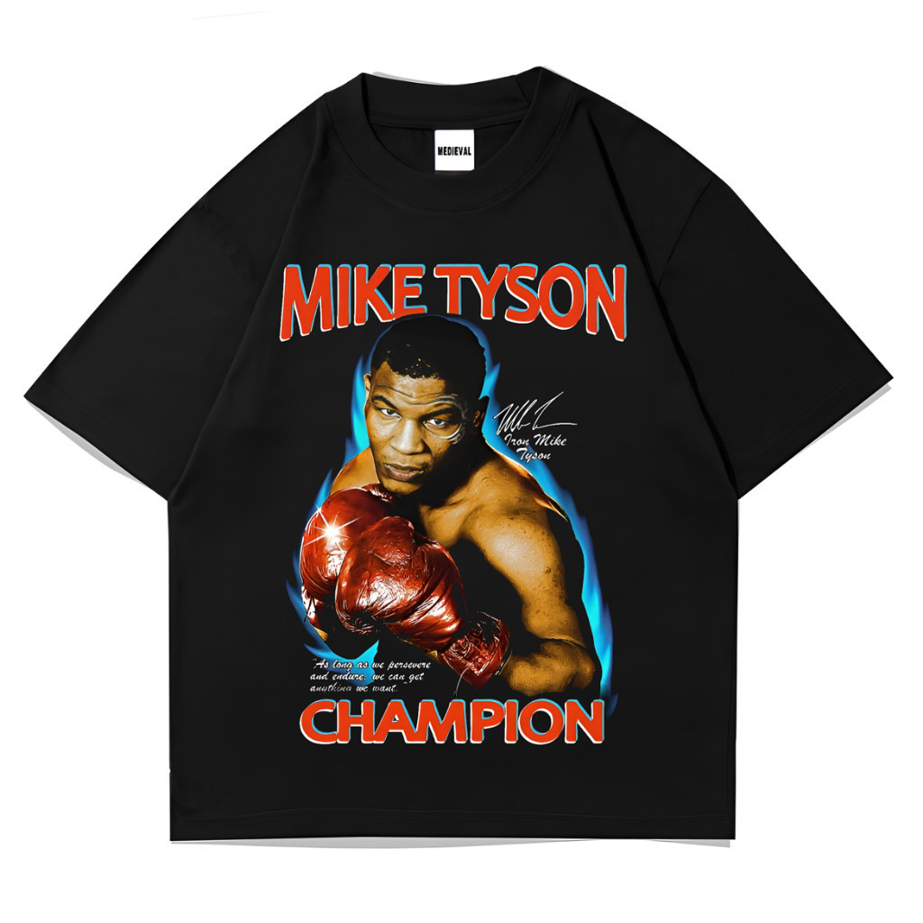 BAJU KAOScodKAOS BAJU MIKE TYSON CHAMPION |   KAOS JUARA MMA BOXING TINJU |   TEE OVERSIZE HITAM VIN