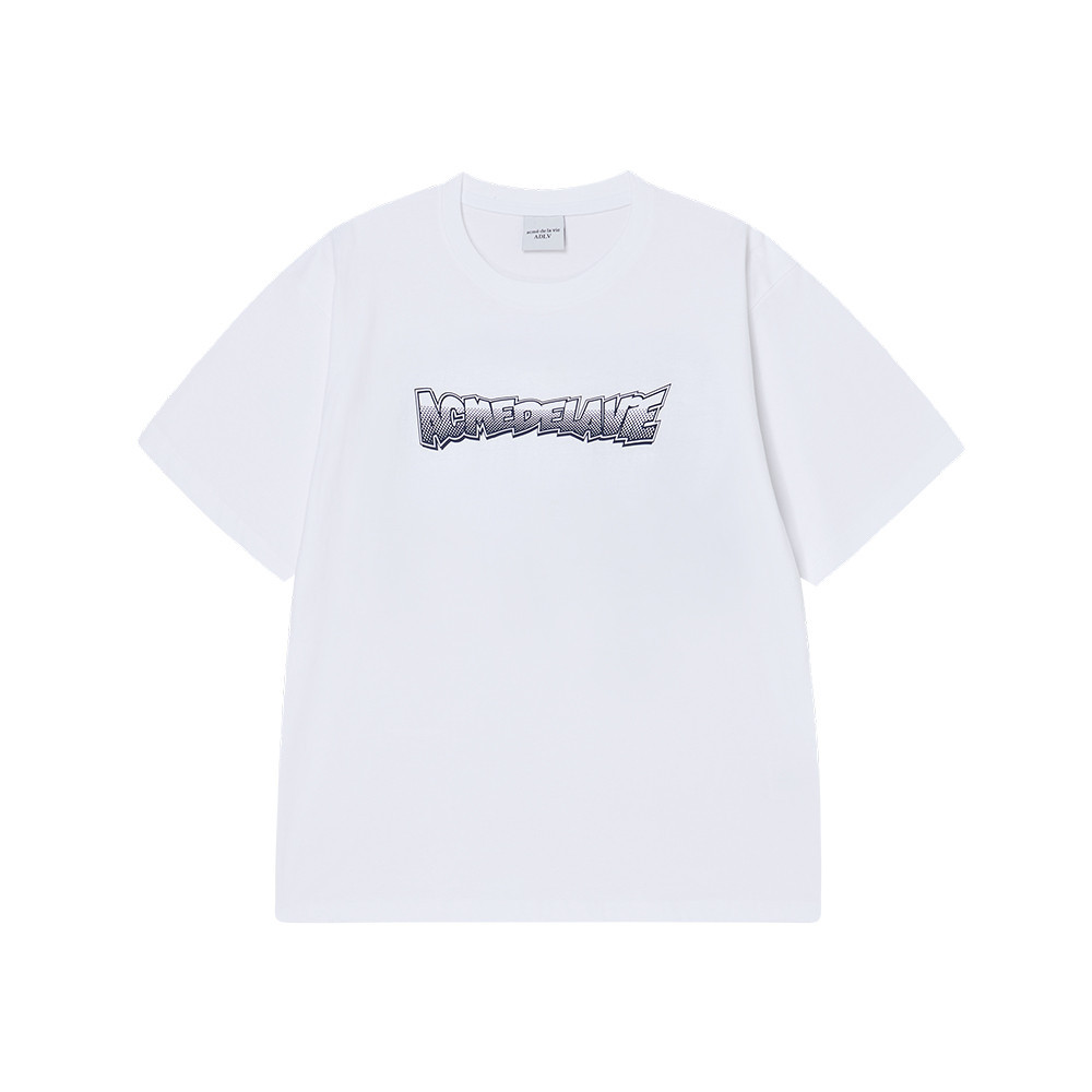 Pasokan langsung dari pabrik ADLV [ADLV] Cosmic Vilain Lengan Pendek T-Shirt Putih - Kaos Oversized 