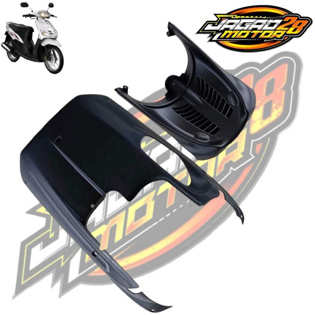Cover Lower Dek Kolong Dek Paru Sirip Hiu Mio Sporty Mio Smile Hitam Sepasang 5TL