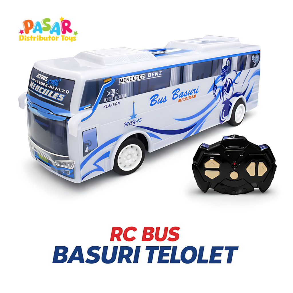 Mainan Anak RC BUS BASURI TELOLET 6176D Remote Control Basuri RC Bus Telolet Suara Telolet Anak