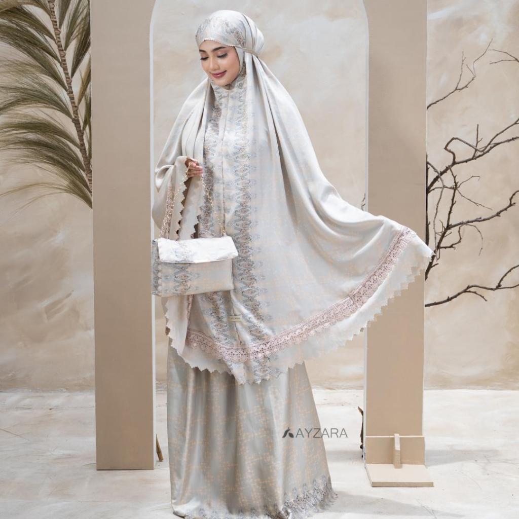 Mukena Dewasa Motif Mewah  Zamora Maxmara Silk Tas Premium