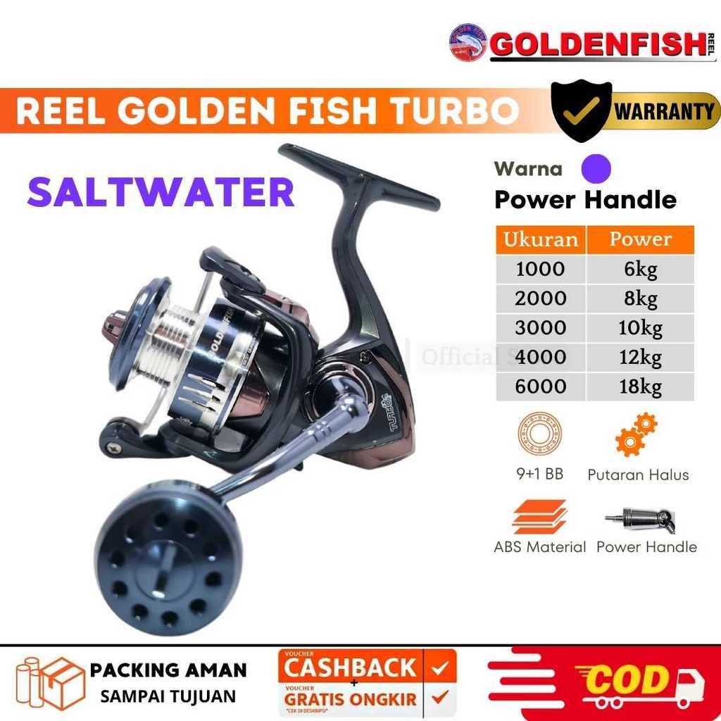 Reel Pancing Golden Fish Turbo SW Power Handle 1000-6000P