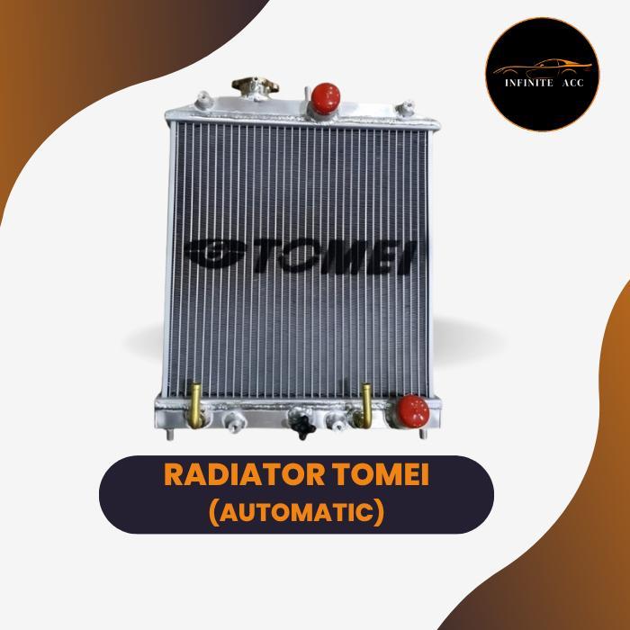 BARU Radiator aluminium Automatic TOMEI 2PLY Honda estilo ferio genio civic eg ek manual mobil racin