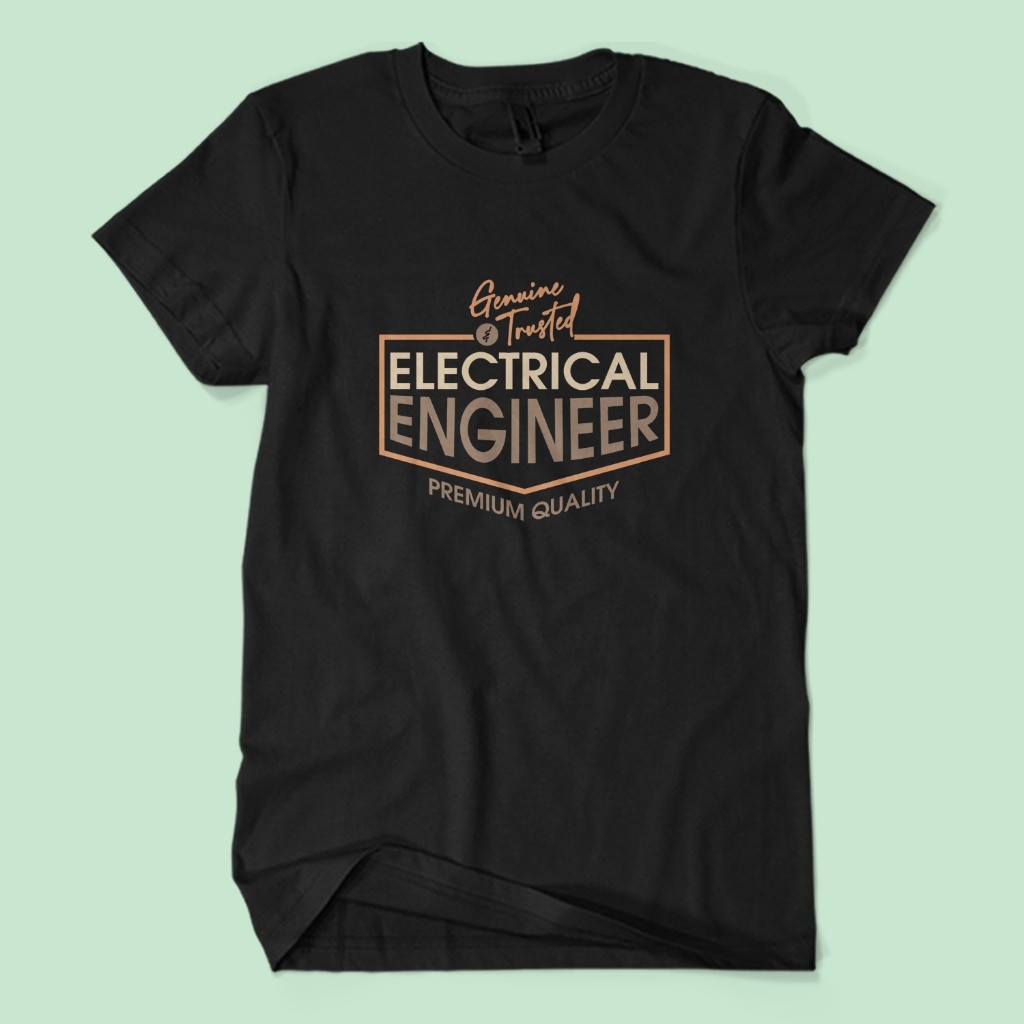 Kaos Distro Premium TRUSTED ELECTRICAL ENGINEER - Baju Jurusan Profesi Teknik Listrik Unisex Dewasa