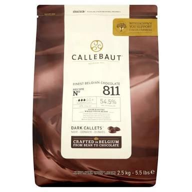 Callebaut chocolate dark 54% 2.5kg bag