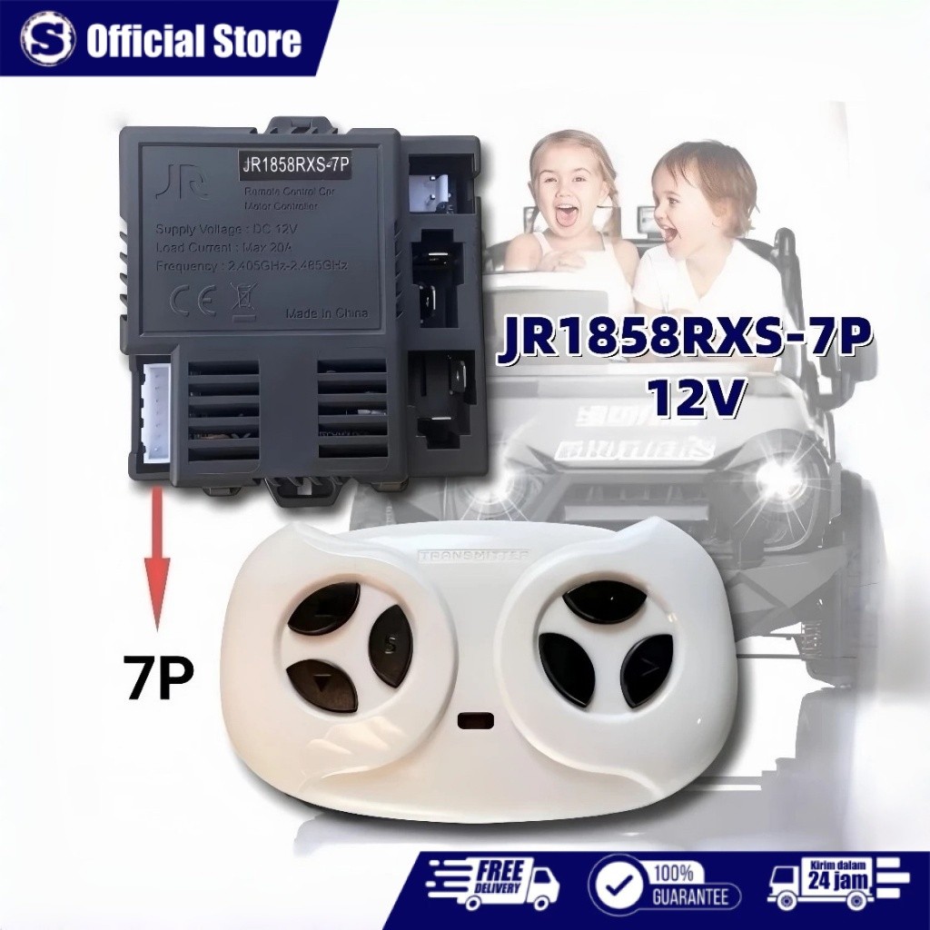 REMOT RECEIVER MOBIL AKI JR1858RXS-7P 12V MOBILAN AKI ANAK REMOTE CONTROL TRANSMITTER JR1602FCC MODU