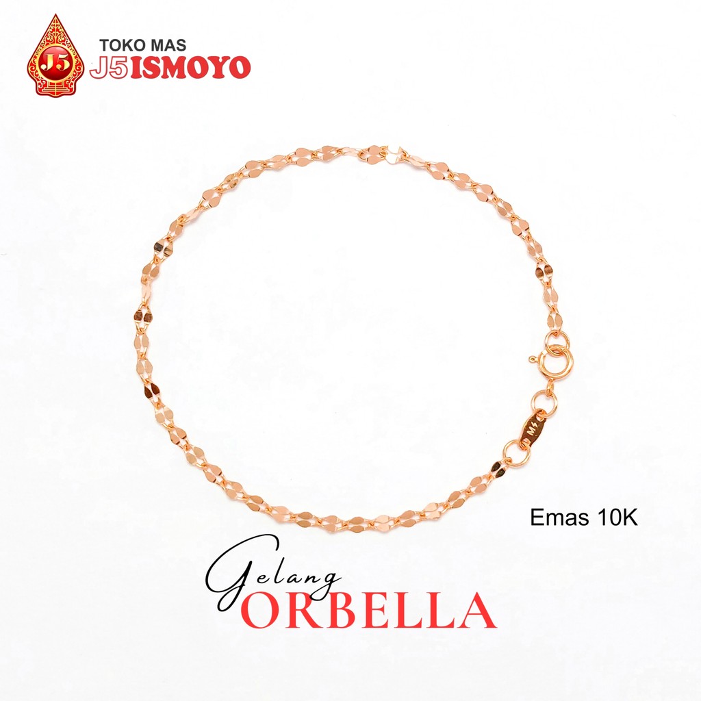 Gelang Emas Mas Asli Model Polos Orbella J5 Ismoyo
