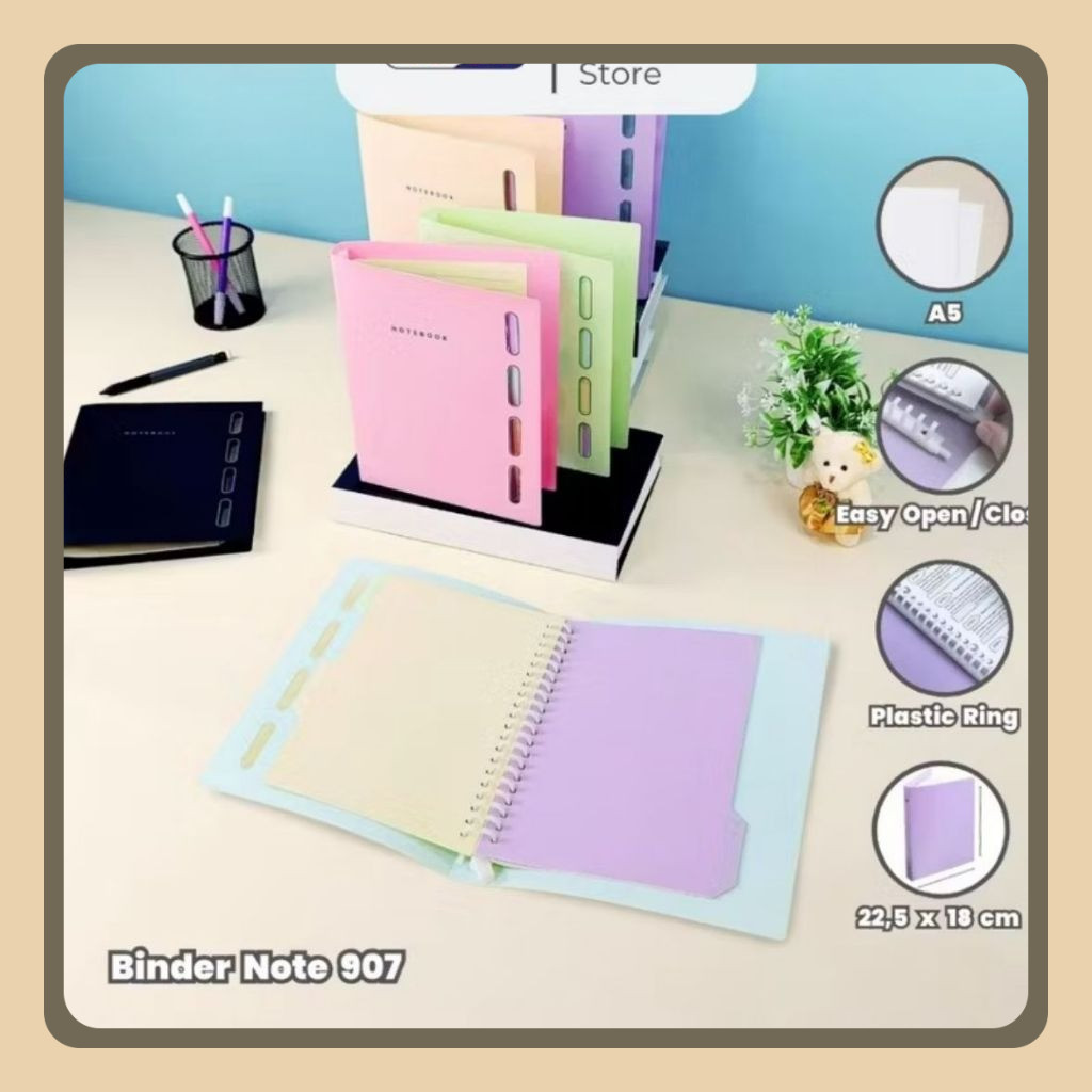 Binder Note A5 Pastel Topla/Binder File A5 Pastel Topla - Murah
