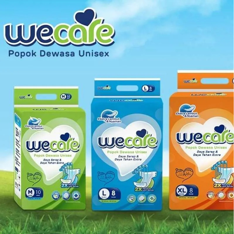 WECARE PAKET 2 PCS ADULT DIAPERS TAPE  M10 L8 XL8 POPOK DEWASA PEREKAT WECARE KPS PPKS