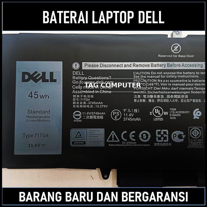 BATERAI LAPTOP DELL LATITUDE 13 5289 3180 3189 71TG4 ORIGINAL