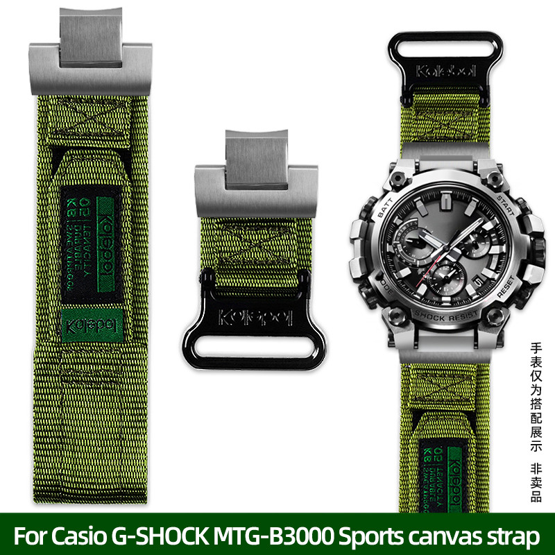 For Casio G-SHOCK MTG-B3000 Sports canvas strap MTG B3000 waterproof wat strap Mofied Stainless stee