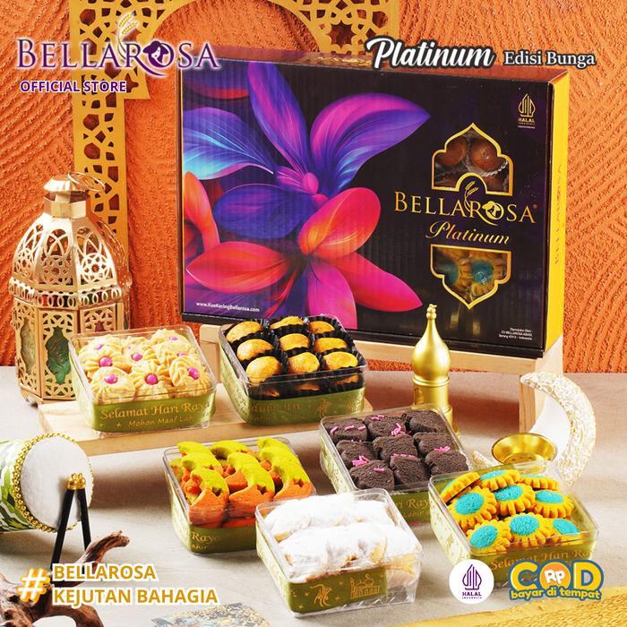 [ BR NEW ] BELLAROSA Platinum 6 Toples Kue Kering Hampers Kue Lebaran - PLATINUM BUNGA