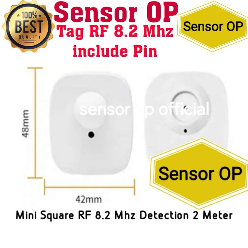 ( Stellart ) Sensor OP Tag RF 100pcs bonus Pin - Alarm toko baju anti maling