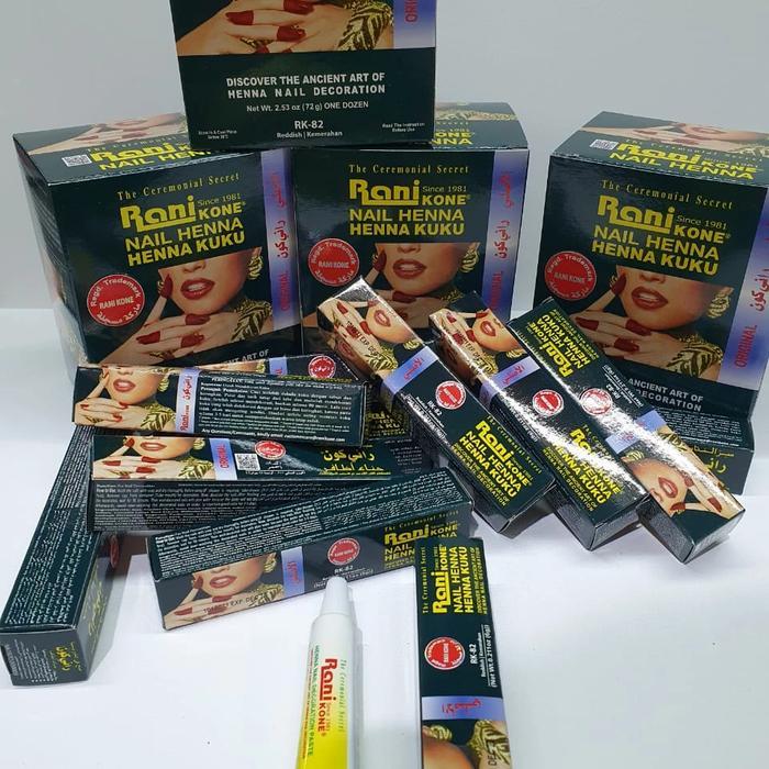(12 pc) henna kuku RANI rk-82 saudi red reddish merah original BPOM