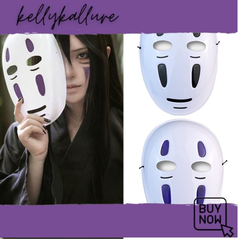 TERBARU PALING LARISS RN Topeng Anime Spirited Away Kaonashi No Face Mask Cosplay Halloween NEW PROM