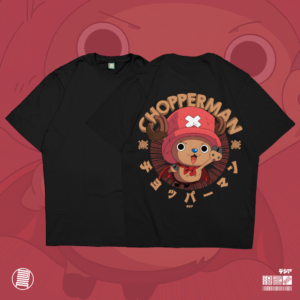 Anime Kaos T-Shirt Chopper Chopperman One Piece Luffy Topi Jerami Manga Anime Wibu Japanese Baju Jep