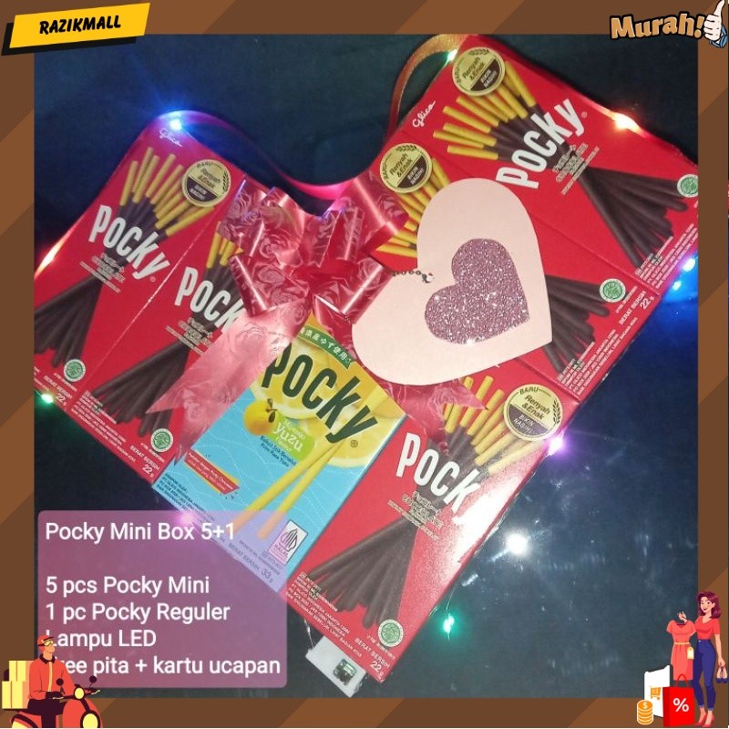 Pocky Love MiniBox 5+1 (free packing aman) Pocky Mini+ Pocky Reguler D6-13