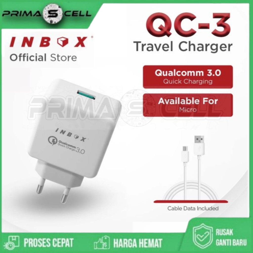 Kepala Charger Adaptor Travel Charger Inbox QC-3