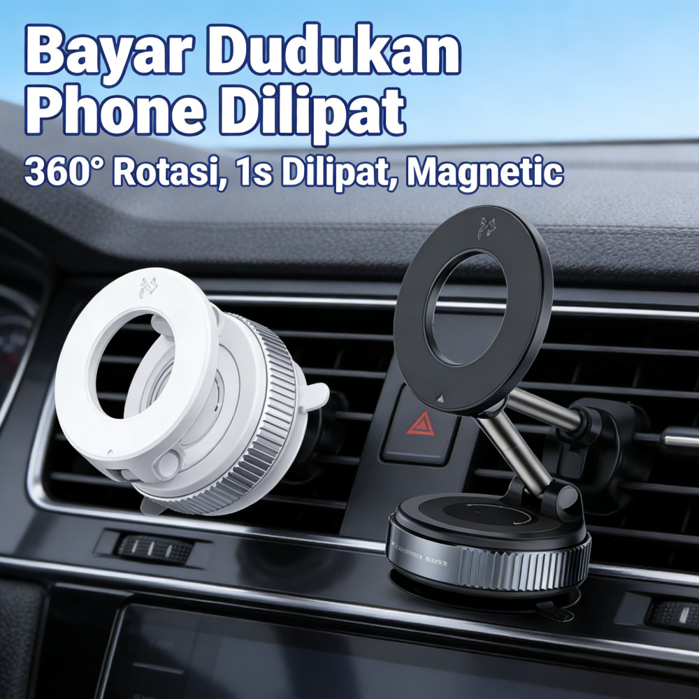 Mobil Meja Dinding Hp Holder Magnetic Adsorption 360 Rotate Phone Mobil Holder Hp