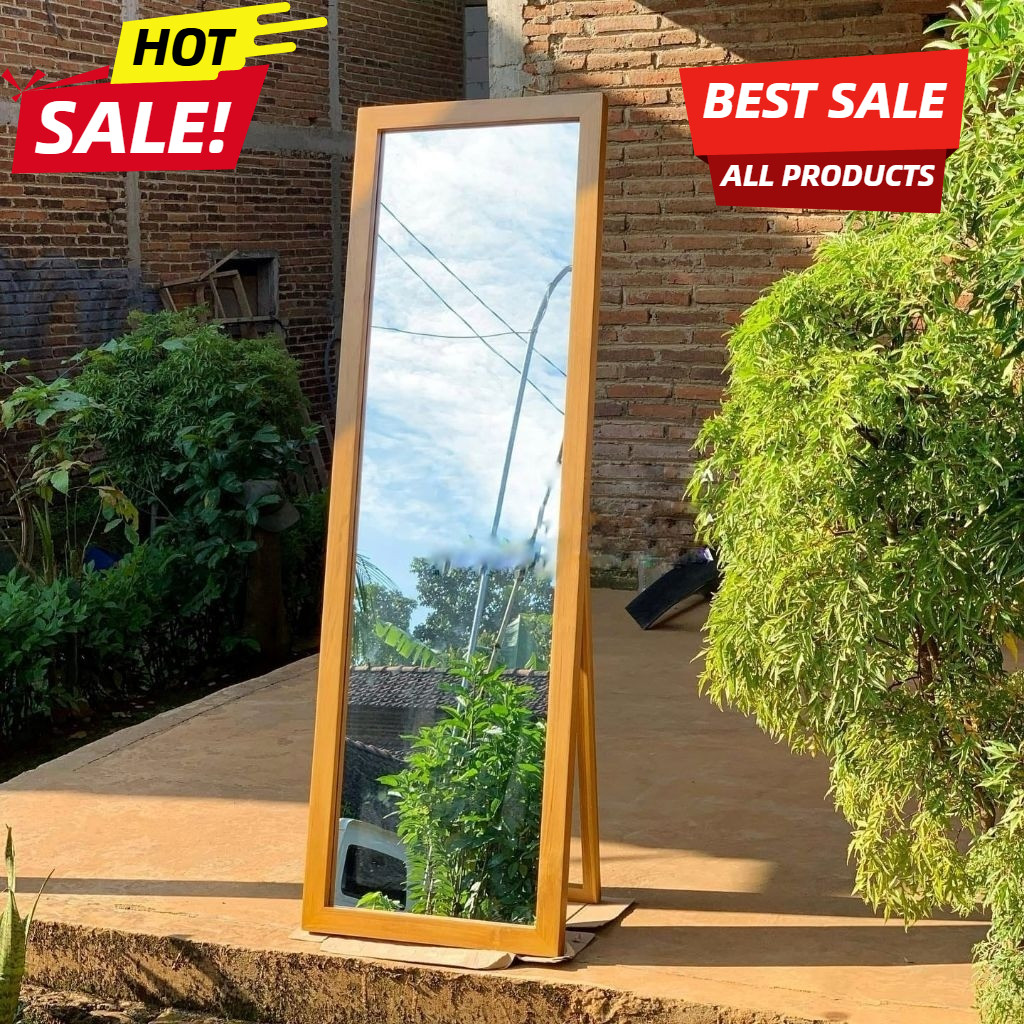 Standing Mirror | Cermin Badan | Kaca Cermin Berdiri Kayu Jati