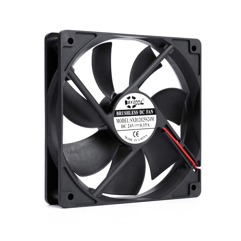 24V 120mm cooling fan computer fan 12cm pc fan DC 24V 2P 12025 0.15A 2200RPM Cooler 120x120x25mm Dc 