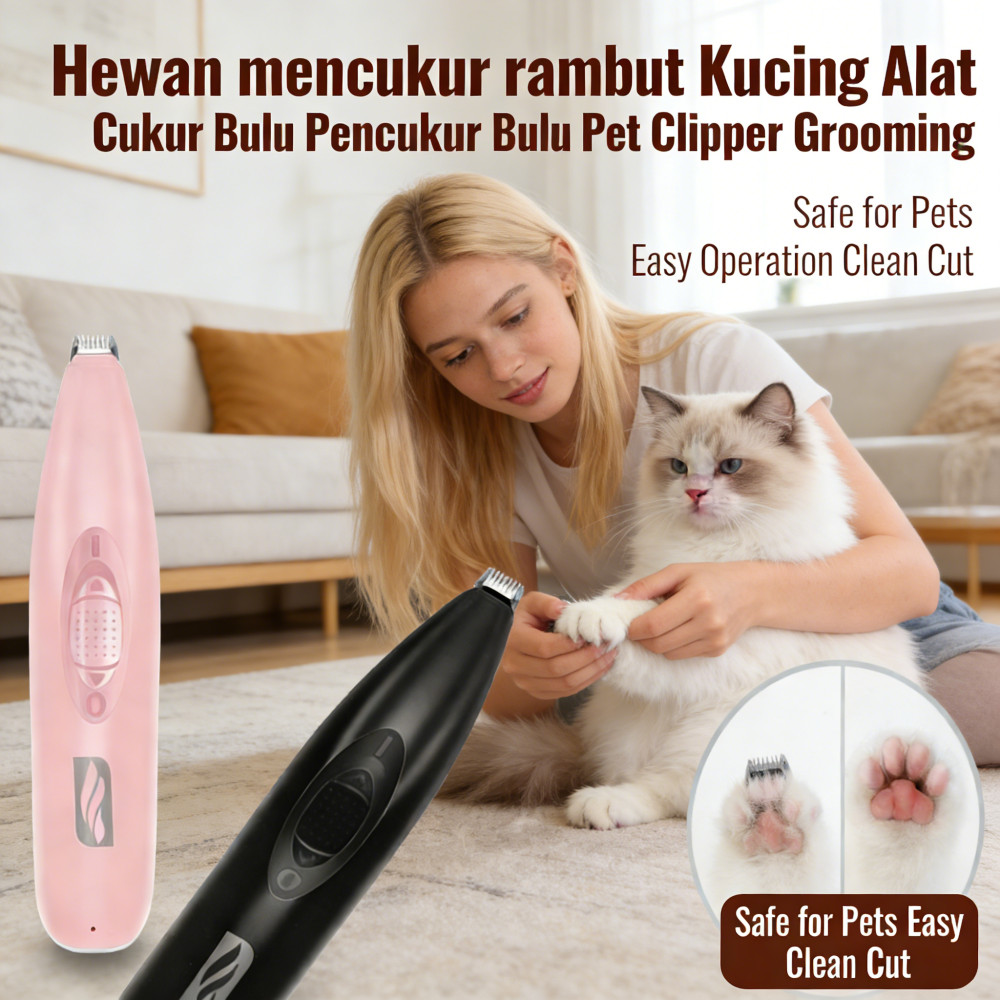 Pet Clipper Pencukur Bulu Kucing Grooming Hewan Cukur Bulu Anjing Alat Cukur