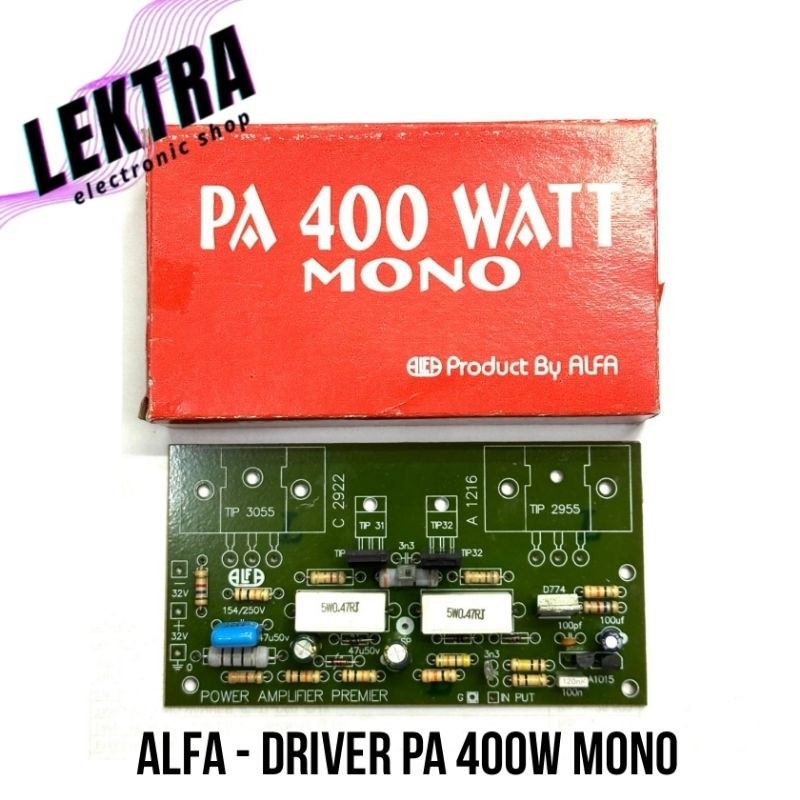 Kit ALFA Driver PA 400w Mono Power Ampli Amplifier 400 w watt 400watt