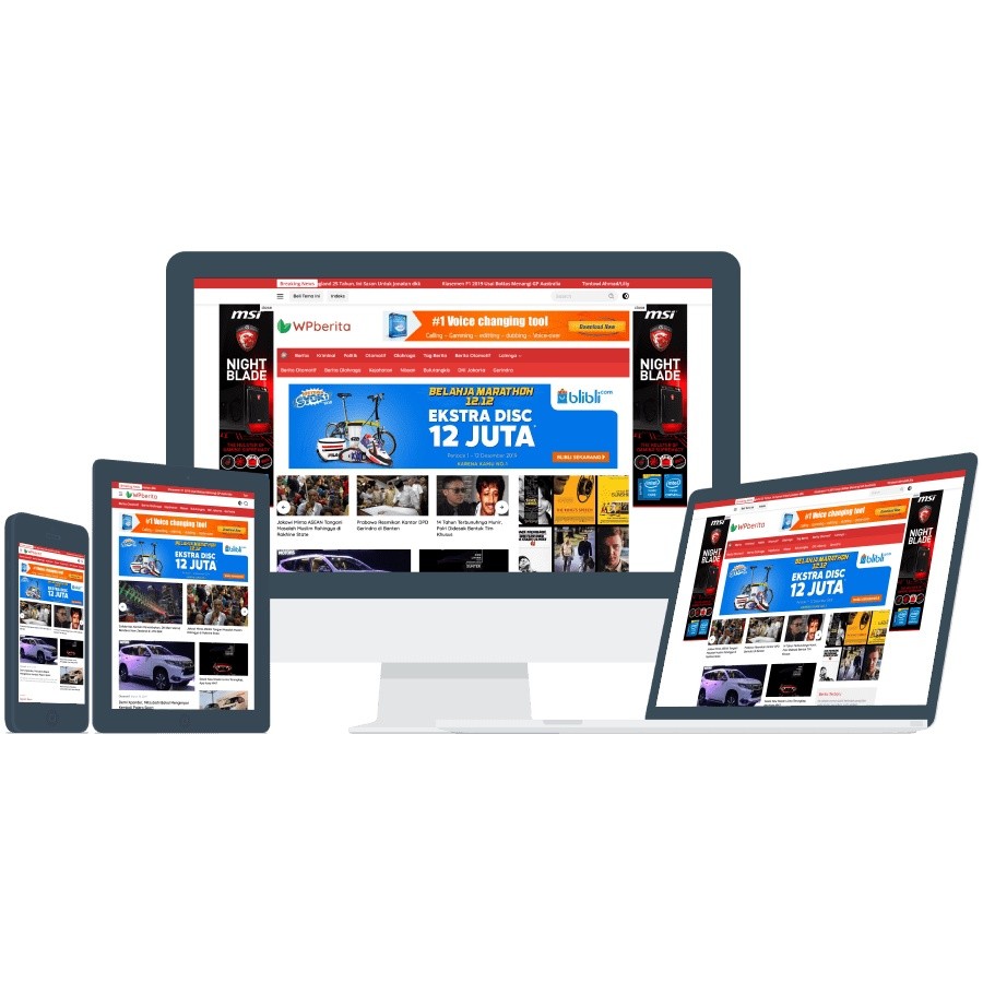 WPBerita Theme WordPress - Original Lisensi Lifetime