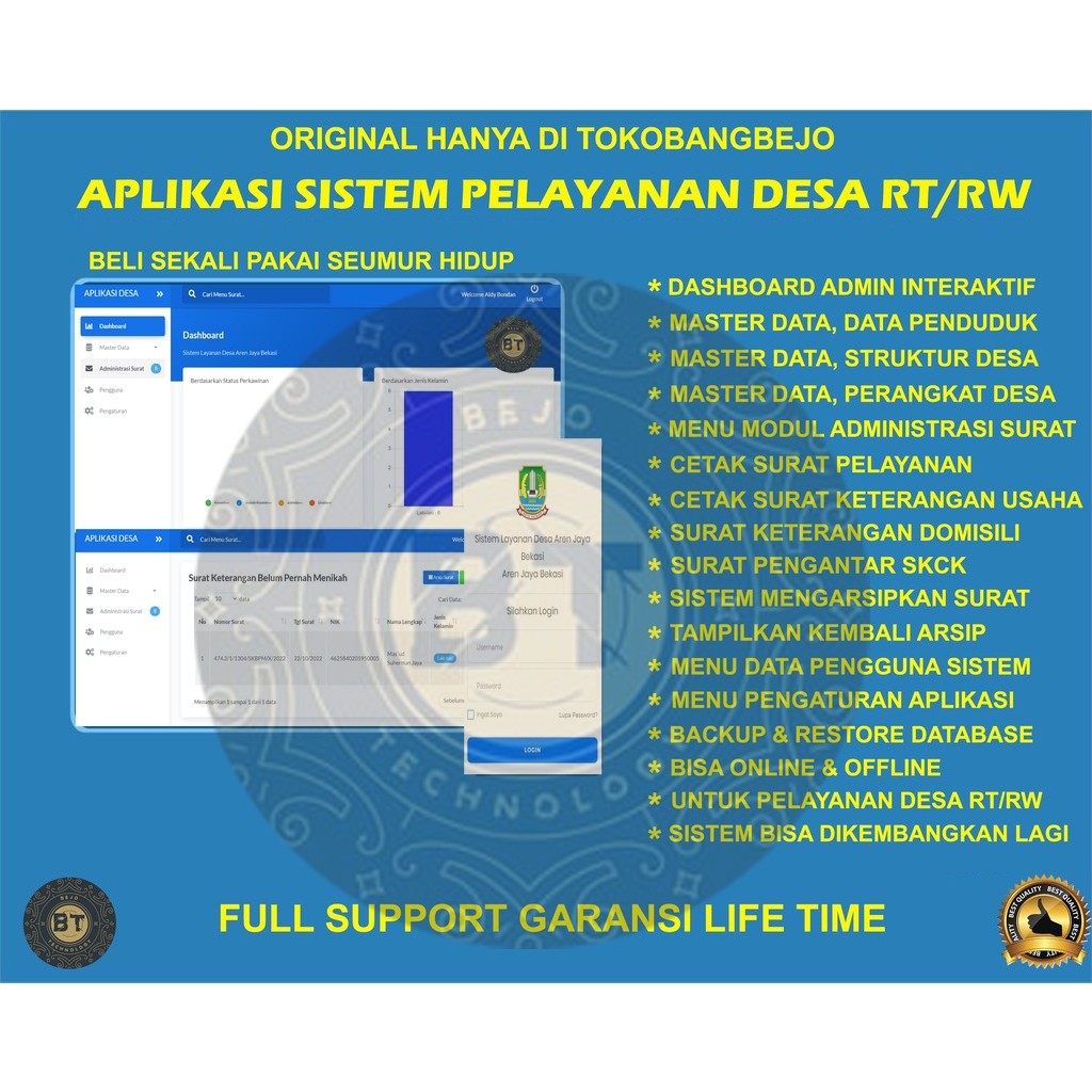 APLIKASI WEB SOURCE CODE MANAJEMEN PENGURUSAN SURAT DESA KELURAHAN ATAU RT RW BERBASIS WEB LENGKAP S