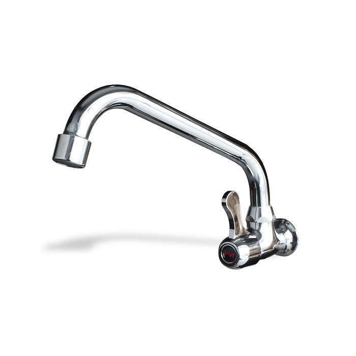 Keran Cuci Piring Kuningan Leher Bebek Kran Air Dapur Tembok