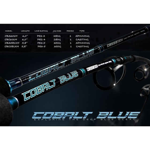 Joran Jigging Storm Cobalt Blue & Williamson Cobalt Blue PE 2-4, 183 cm Jig Max 280gr