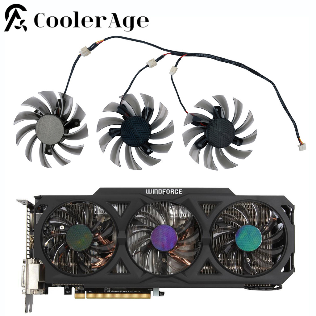 3Pin PLD08010S12H GTX970 GPU Card Cooler Fans For GIGABYTE GeForce GTX 970 Gaming Video Cards Coolin