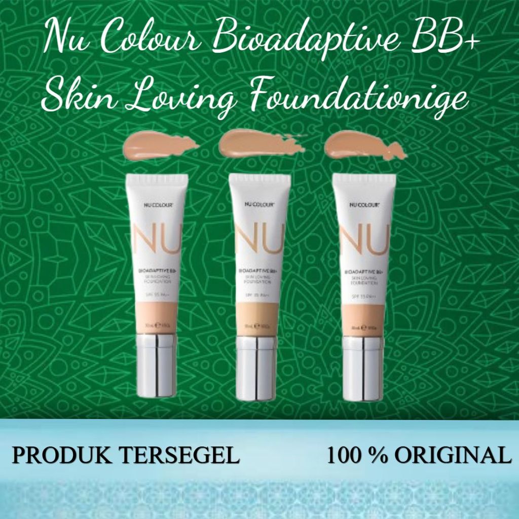 By NU SKINN Colour Bioadaptive BB+ Skin Loving Foundation Ivory , Linen , Natural Beige Jual Murah B