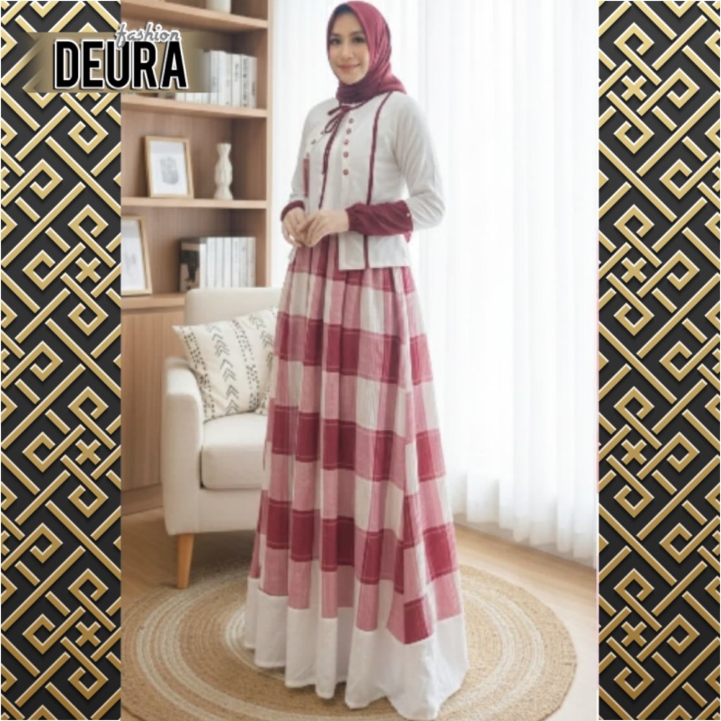 DEURA FASHION - Set Gamis Wanita Deura DK-13 / Gamis Deura Terbaru / Gamis Deura Original