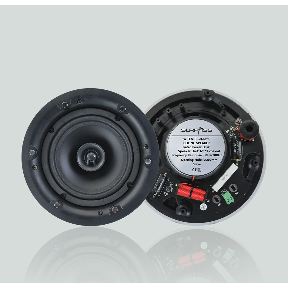 Home Ceiling Speaker 6inch 40W Coaxial Speaker Passive Frameless In Wall Ceiling Roof Loudspeaker fo