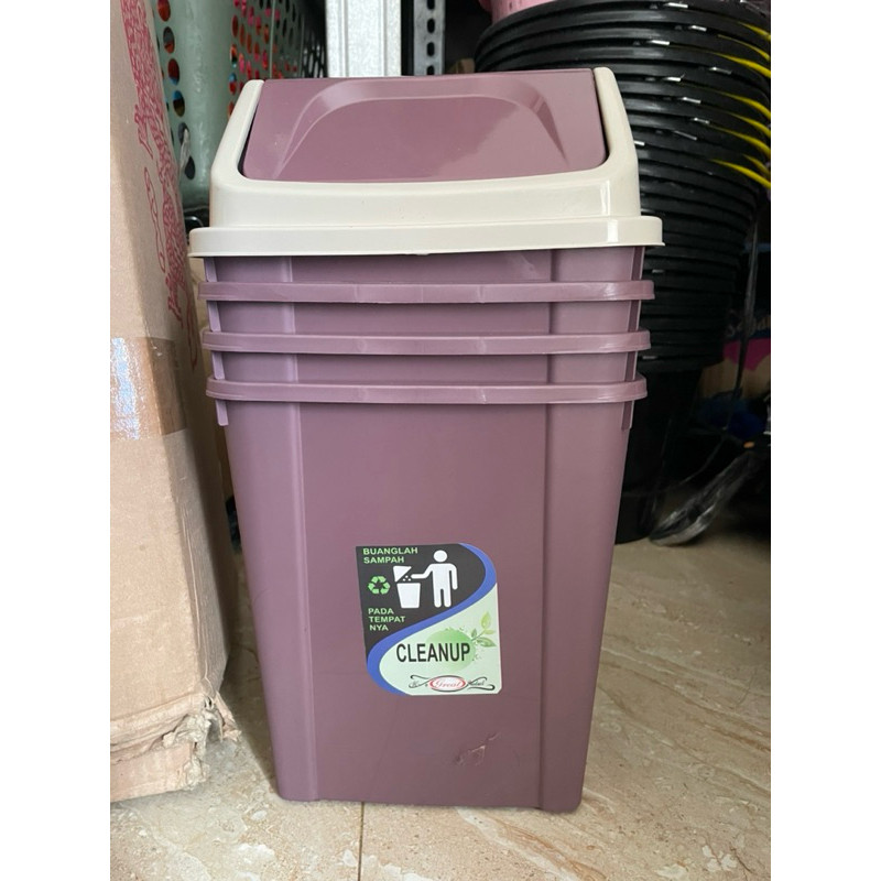 TEMPAT SAMPAH 5 LITER CLENUP GREA - Tempat Sampah Coklat 5L Desain Aesthetic