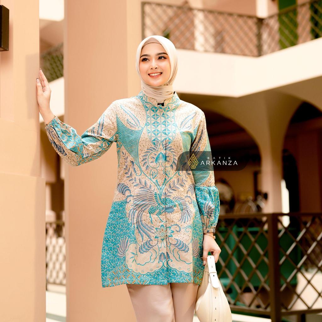 BATIK ARKANZA Baju Tunik Motif WIRADWIPA Wanita Premium Katun