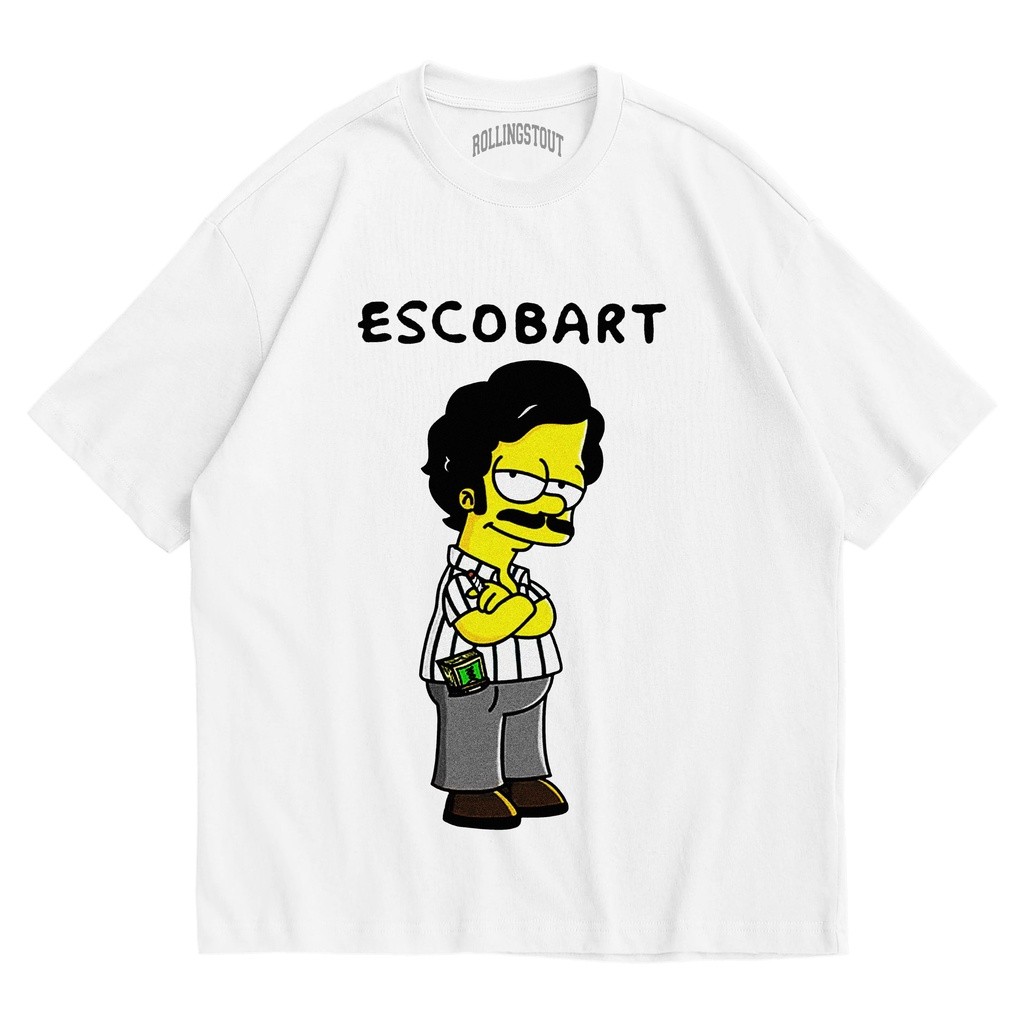 T-SHIRT | KAOS OVERSIZE | ESCOBART | BLACK | ROLLINGSTOUT | CARTOON SERIES | VINTAGE 90s