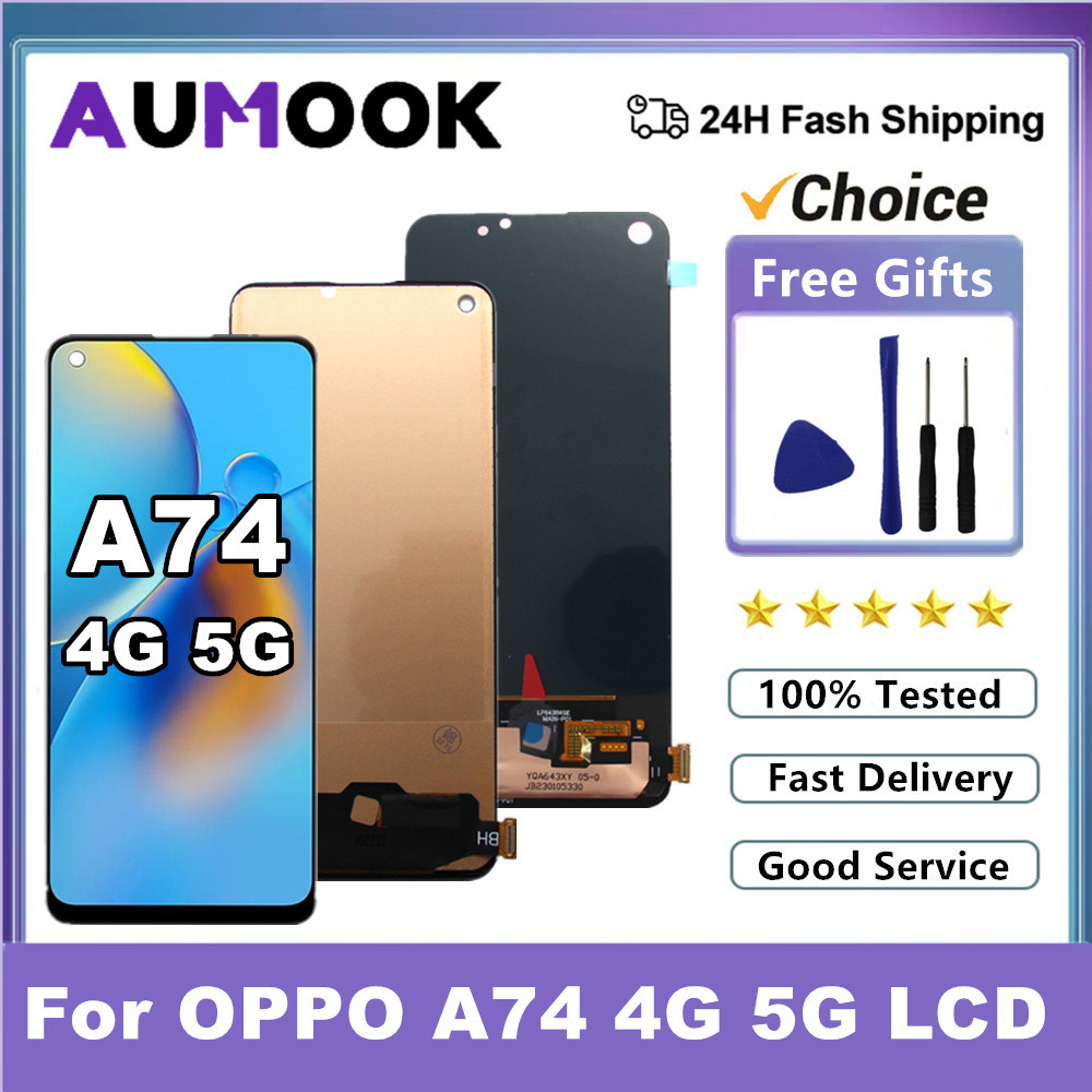AMOLED Screen For OPPO A74 4G LCD A74 P2219 splay Tou Screen gitizer Assembly for OPPO A74 5G LCD CP
