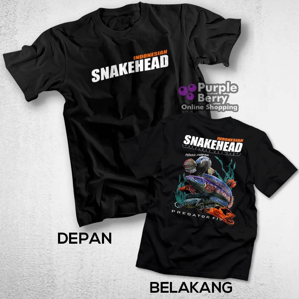 Kaos Ikan Channa Predator Fish Indonesian Snakehead Baju Pecinta Chana Aquascapper