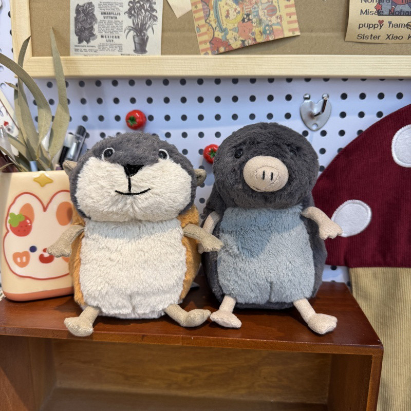 Hot 15cm Cute Mole Tourist Mouse Doll Stuffed Plush Mini Lambeth Lemming Mouse Toy Cute ildren's Bir