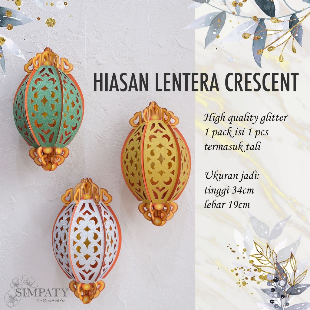 Dekorasi Idul Fitri | Hiasan gantung lentera | Dekorasi Idul Fitri Lebaran Natal Ulang Tahun | Gantu