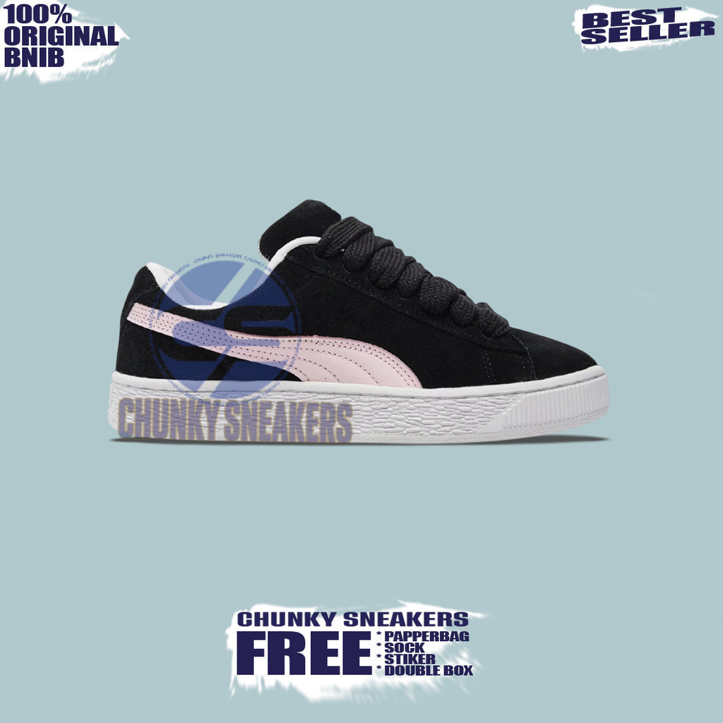 Sepatu Sneakers Puma Suede XL Black Whisp of Pink 100% Original BNIB Unisex