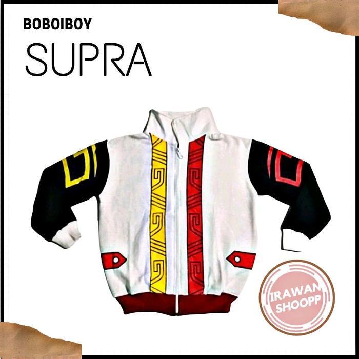 Jaket anak anak laki Boboiboy Supra untuk Anak Fashion - Jaket Boboiboy Supra, 4-6 Tahun