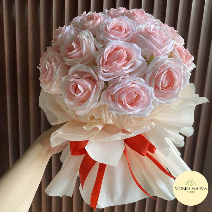Monblossoms | 20 Roses Artificial Flowers| Buket Bunga | Bouquet Bunga | Buket Bunga Artificial | Bo