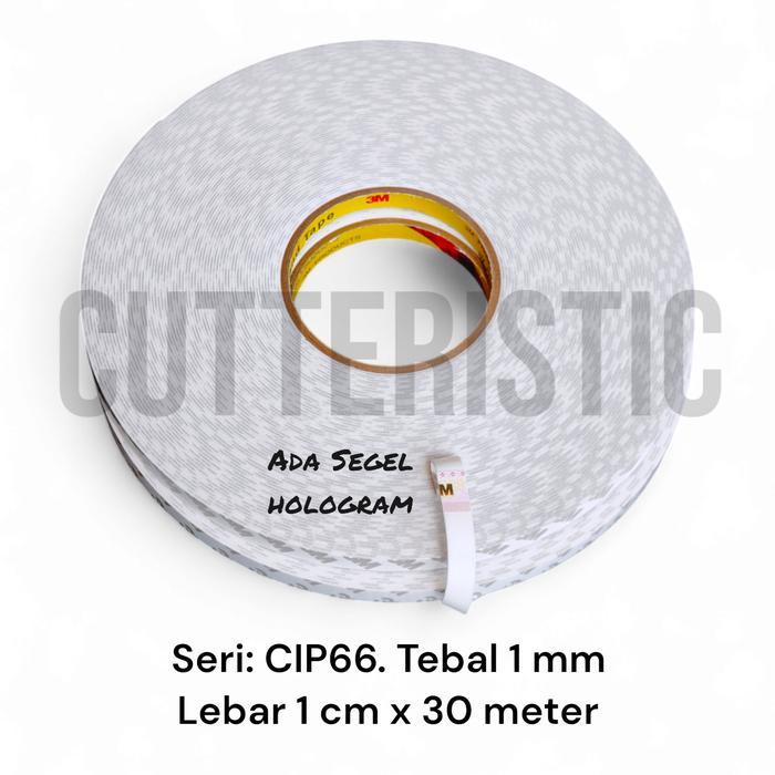 Double Tape Foam 3M VHB 5952 Hitam, EVA CIP66 55280 Putih Foam Tape 30 50 meter - EVA 1cmx30M