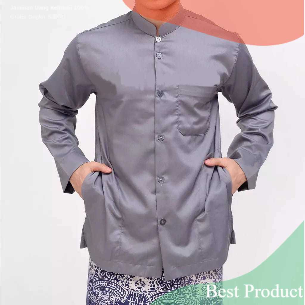 BAJU KOKO MODEL AMMU / BAJU KOKO SAKU SAMPING / KOKO HAIBAH SAKU SAMPING- pakaian pria lainnya